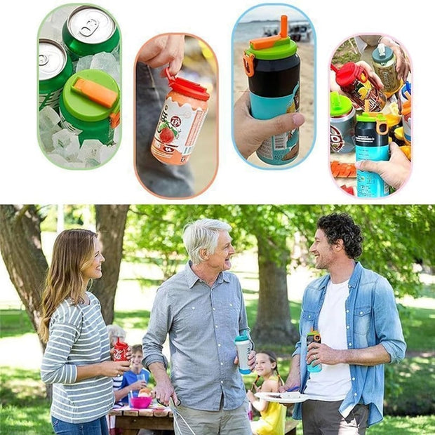 Soda can lid holder